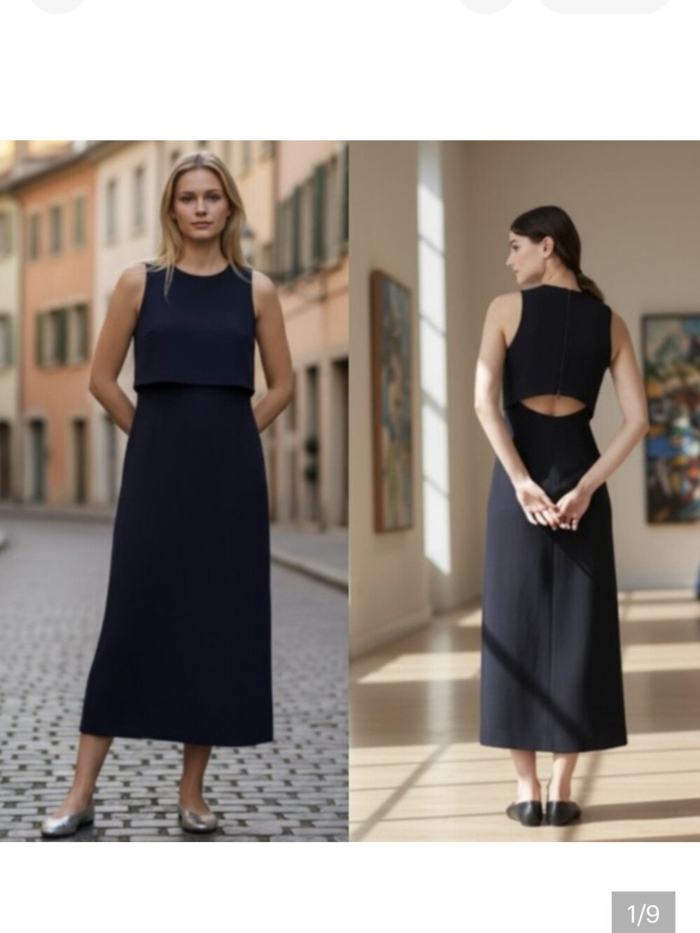 Spanx Ponte Fitted Midi Dress Classic Navy Size Medium NWT